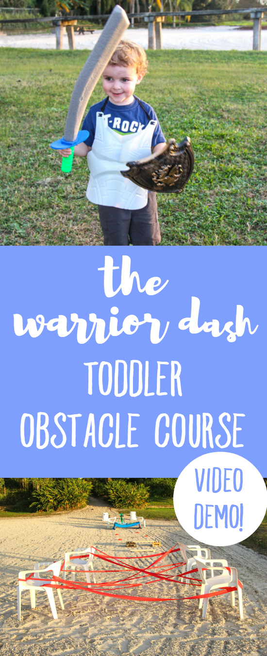 "The Warrior Dash" Toddler Obstacle Course Gift Idea: Video Demo | Here's a fun, inexpensive, outdoor obstacle course you can create or gift to toddlers, preschool age, and up!