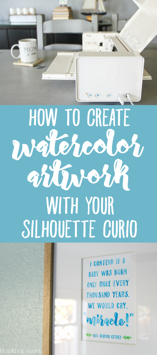 Baby Nursery Watercolor Wall Art | An Embossing & Debossing Tutorial for beginners using the new Silhouette Curio Machine! This detailed photo tutorial will turn your intimidation into motivation...and answer questions you didn't even know you had. It's your one stop shop to exploring the emboss / deboss function on your new Curio machine!