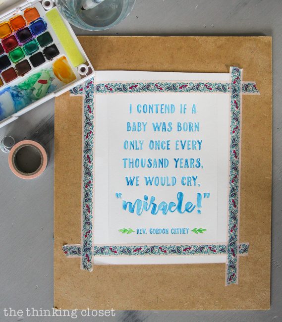 Baby Nursery Watercolor Wall Art | An Embossing & Debossing Tutorial for the new Silhouette Curio Machine! This detailed photo tutorial will turn your intimidation into motivation...and answer questions you didn't even know you had. It's your one stop shop to exploring the emboss / deboss function on your new Curio machine!