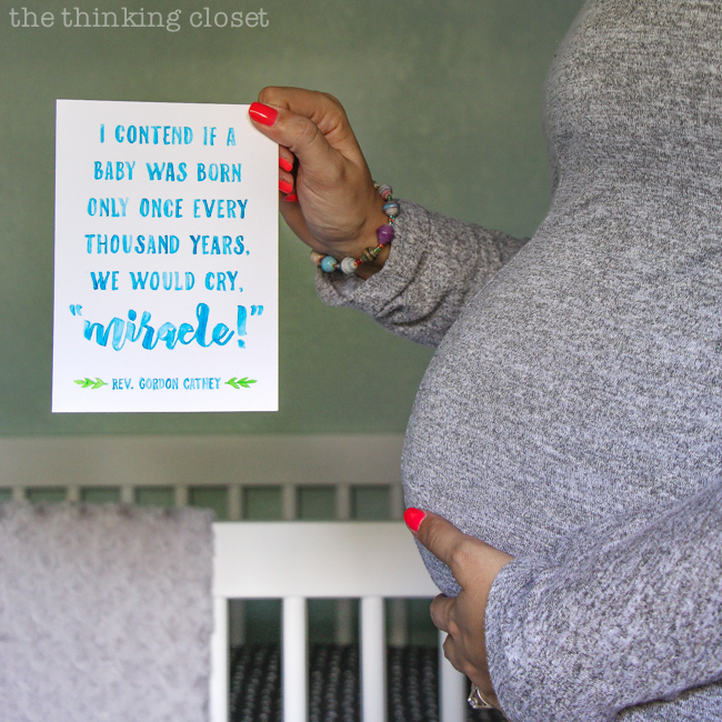 Baby Nursery Watercolor Wall Art | An Embossing & Debossing Tutorial for the new Silhouette Curio Machine! This detailed photo tutorial will turn your intimidation into motivation...and answer questions you didn't even know you had. It's your one stop shop to exploring the emboss / deboss function on your new Curio machine!