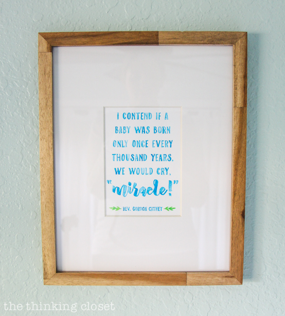 Juniper's "Little Adventurer" Nursery Tour | Here's my DIY Baby Nursery Watercolor Wall Art. I've got a detailed photo tutorial will turn your Silhouette Curio intimidation into motivation...and answer questions you didn't even know you had. It's your one stop shop to exploring the emboss / deboss function on your new Curio machine!