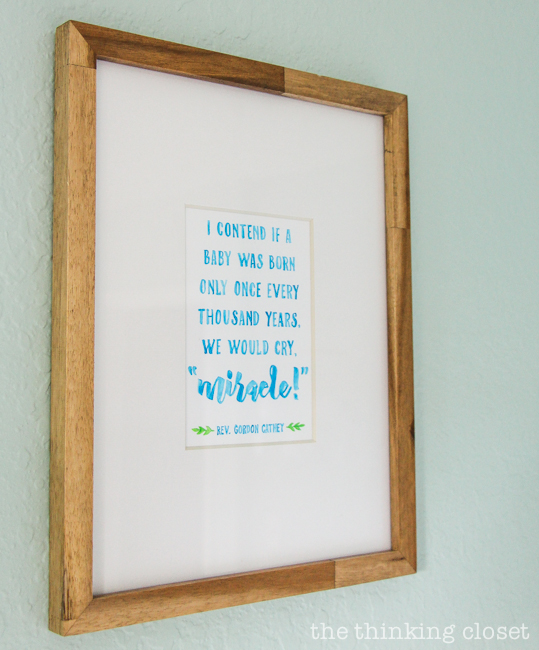 Baby Nursery Watercolor Wall Art | An Embossing & Debossing Tutorial for the new Silhouette Curio Machine! This detailed photo tutorial will turn your intimidation into motivation...and answer questions you didn't even know you had. It's your one stop shop to exploring the emboss / deboss function on your new Curio machine!