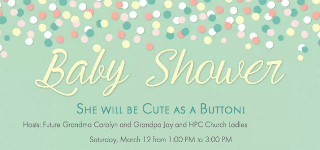 "Cute as a Button" Baby Shower | DIY & Handmade Baby Shower Ideas to Inspire a Party to Remember! Here were the invitations created using eVite...free and easy! 