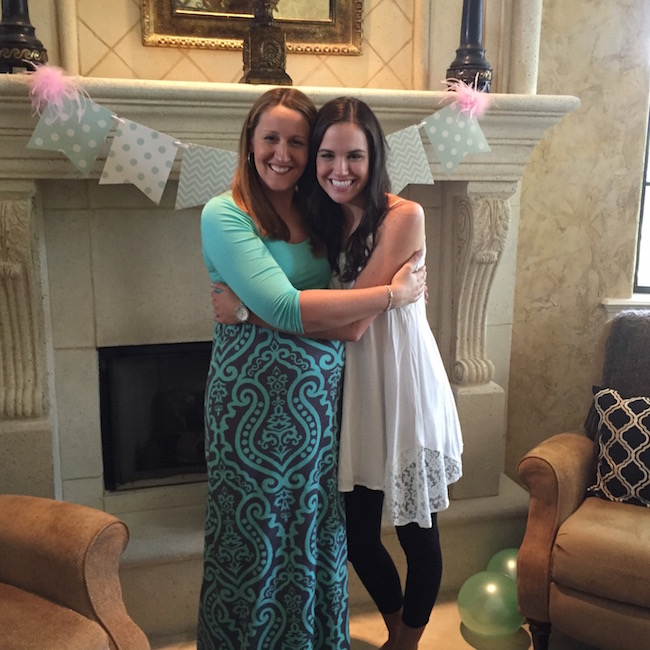 Mom to be with one of the baby shower hostesses of the mostess!