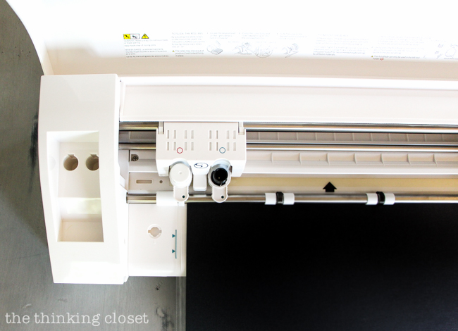 "Happy Fall, Y'all!" Watercolor Art: A Silhouette Cameo 3 Tutorial - Here's a glimpse at the AutoBlade and new locking mechanism for the blades on the new Cameo 3 machine!
