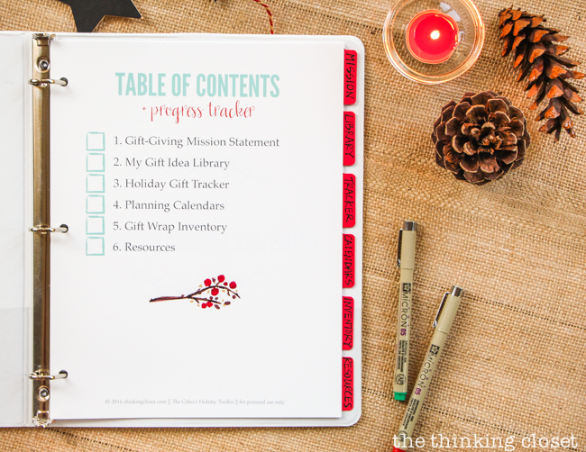 The Gifter's Holiday Toolkit: 5 Day Challenge! FREE printable worksheets and email inspiration designed to set you up for a season of stress free, joy-filled giving. 