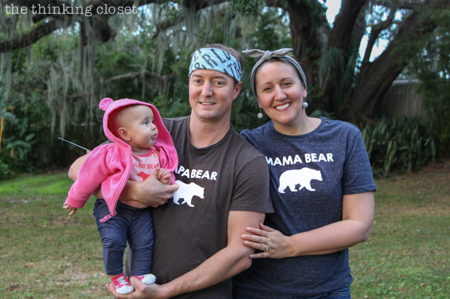 Papa Bear, Mama Bear, Baby Bear T-Shirt Trio Gift Idea | Such a meaningful gift for a new family of three! Think baby shower, mother's day, father's day, Christmas, birthday...any occasion where you want to celebrate new parents or the arrival of their precious little baby bear! Silhouette tutorial includes tips and tricks for working with heat transfer vinyl. It's not as intimidating as you think!