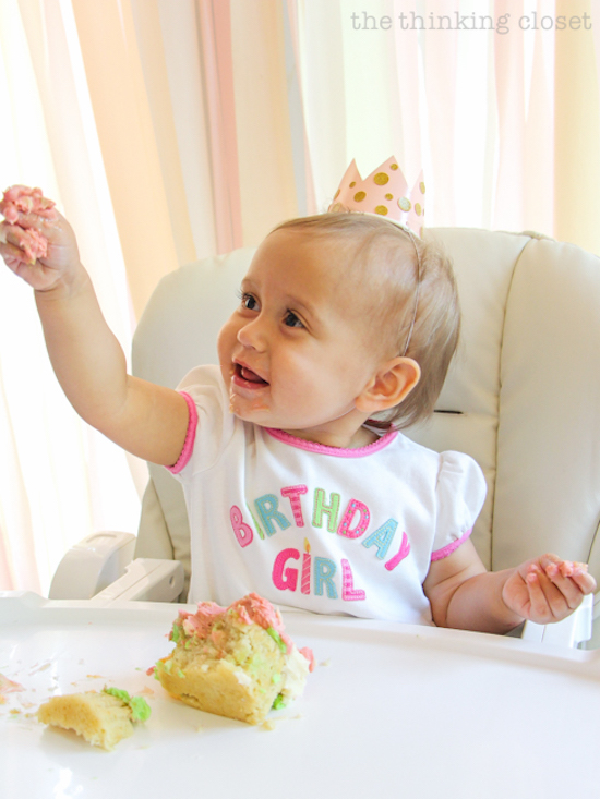 DIY Mini Birthday Crown for a Cupcake Smash! | A Blooming First Birthday Bash, inspired by spring flowers in pink, blush, and white. DIY party ideas for a woodland floral-themed celebration, spring fling, or botanical garden party!