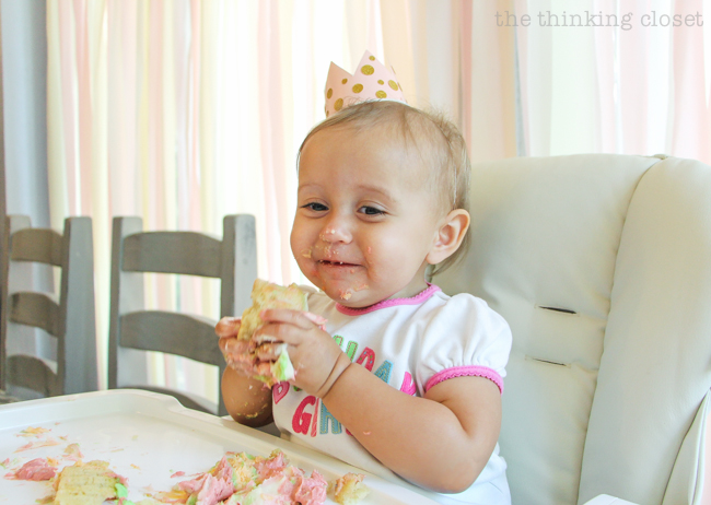 DIY Mini Birthday Crown for a Cupcake Smash! | A Blooming First Birthday Bash, inspired by spring flowers in pink, blush, and white. DIY party ideas for a woodland floral-themed celebration, spring fling, or botanical garden party!