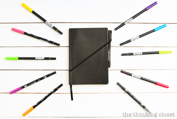 "Plan With Me" VIDEO: how to set up your bullet journal spreads for a productive new month using a camper adventure theme. Inspiration for your monthly log, monthly task list, habit tracker, mood tracker, gratitude log, weekly log, and dailies!
