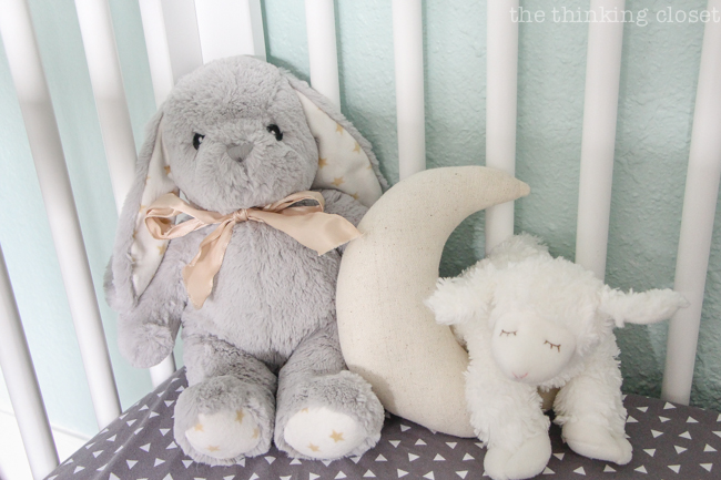 "Little Adventurer" Nursery Tour | An inspirational space with vintage-modern furniture, travel-themed decor, and a gender-neutral color palette of mint, gray, and white. Here's the Hudson convertible crib by Babyletto, bringing in the mid-century modern vibe!