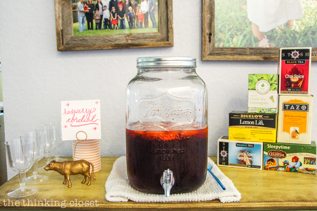 How to host an "Anne of Green Gables" or "Anne with an E" themed birthday party with food, decor, activities, and games for the whole family! | It wouldn't be an Anne-themed affair without some "raspberry cordial!"