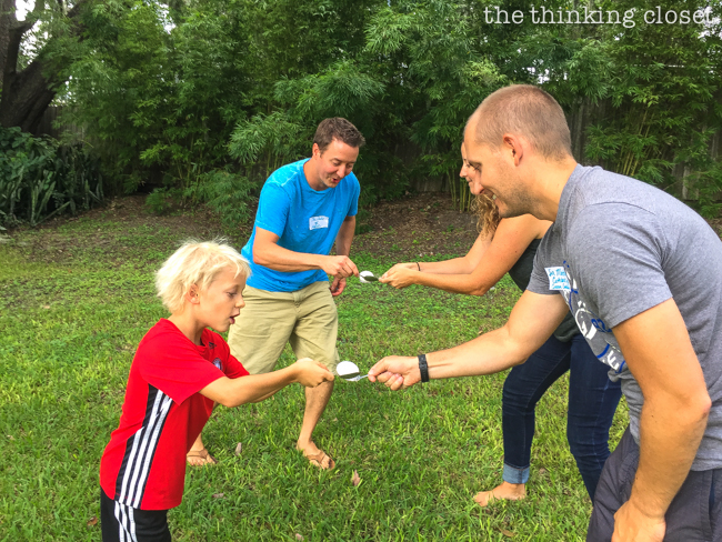 How to host an "Anne of Green Gables" or "Anne with an E" themed birthday party with food, decor, activities, and games for the whole family! | Get the full run-down on our classic egg and spoon race activity - fun for all ages!