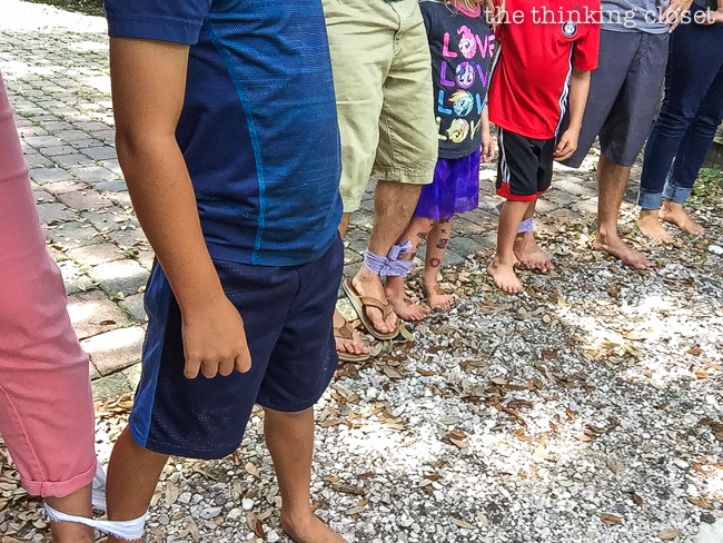 How to host an "Anne of Green Gables" or "Anne with an E" themed birthday party with food, decor, activities, and games for the whole family! | Get the full run-down on our classic three legged race activity - fun for all ages!