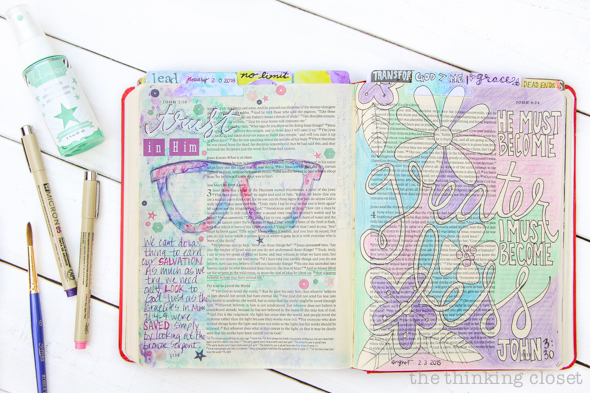 An Inspiring Journaling Bible Flip-Through Video of John's Gospel! | John 3:14 & John 3:30
