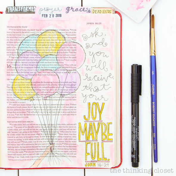 An Inspiring Journaling Bible Flip-Through Video of John's Gospel! | "...that your joy may be full." -John 16:34