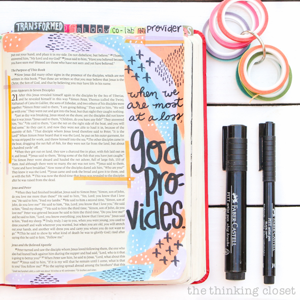 An Inspiring Journaling Bible Flip-Through Video of John's Gospel! | "I know you by name" & "God provides," John 20 & 21