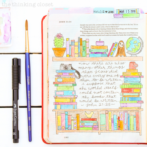 An Inspiring Journaling Bible Flip-Through Video of John's Gospel! | "...could not contain the books that would be written." John 21:25