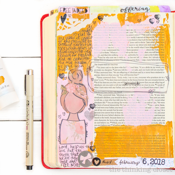 An Inspiring Journaling Bible Flip-Through Video of John's Gospel! | Free Indeed, John 8:31-38