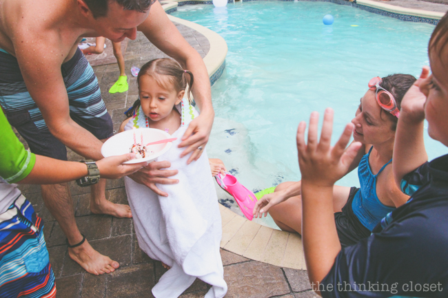 Singing to the birthday gal at Juniper's Ice Cream Themed 2nd Birthday Party!