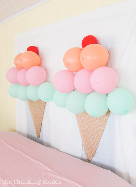 Love this Ice Cream Themed Birthday Party Inspiration! DIY party ideas from Juniper