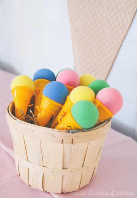 Ice Cream Shooters! Children of the 80s and 90s, remember those? The perfect favor for an Ice Cream Themed Second Birthday Party!