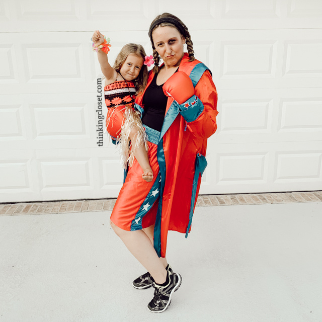 "Hawaiian Punch" Punny Halloween Costume for a Dynamic Duo: great for a parent & Moana-loving kid or a couple! Here's the inside scoop on our 8th annual creative punny Halloween costumes...including our other duo, "Dr. Pepper." Also, check out our punny Halloween costumes from the past 7 years! So many groan-worthy costume ideas.