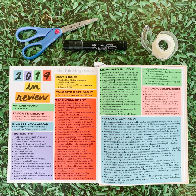 2019 in Review: The Unaccomplished | Before charging ahead into a new year full of new goals, let's pump the breaks a bit, and look back at what we accomplished, and what we didn't, and how we grew! We can do that through a "year in a review" spread in our planner or bullet journal. Join me for the run-down!