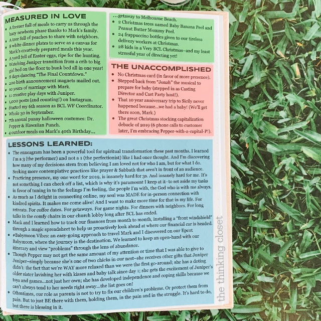 2019 in Review: The Unaccomplished | Before charging ahead into a new year full of new goals, let's pump the breaks a bit, and look back at what we accomplished, and what we didn't, and how we grew! We can do that through a "year in a review" spread in our planner or bullet journal. Join me for the run-down!