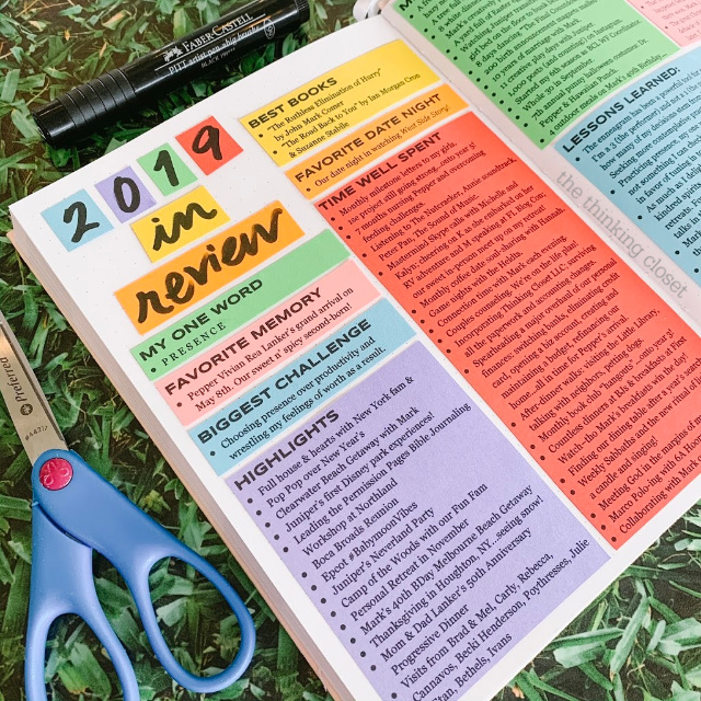 2019 in Review: The Unaccomplished | Before charging ahead into a new year full of new goals, let's pump the breaks a bit, and look back at what we accomplished, and what we didn't, and how we grew! We can do that through a "year in a review" spread in our planner or bullet journal. Join me for the run-down!