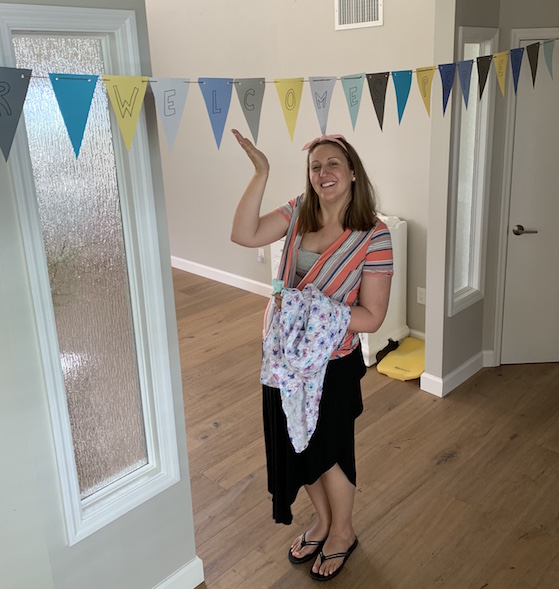 Welcome Home Banner! | Pepper's Birth Story via ThinkingCloset.com