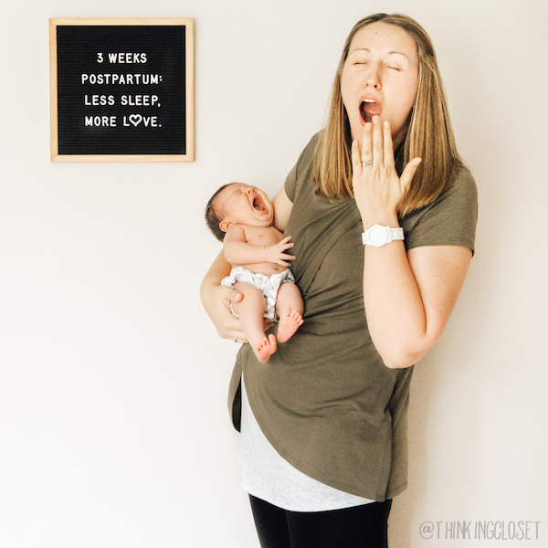 3 weeks postpartum...final bumpdate! | Pepper's Birth Story via ThinkingCloset.com