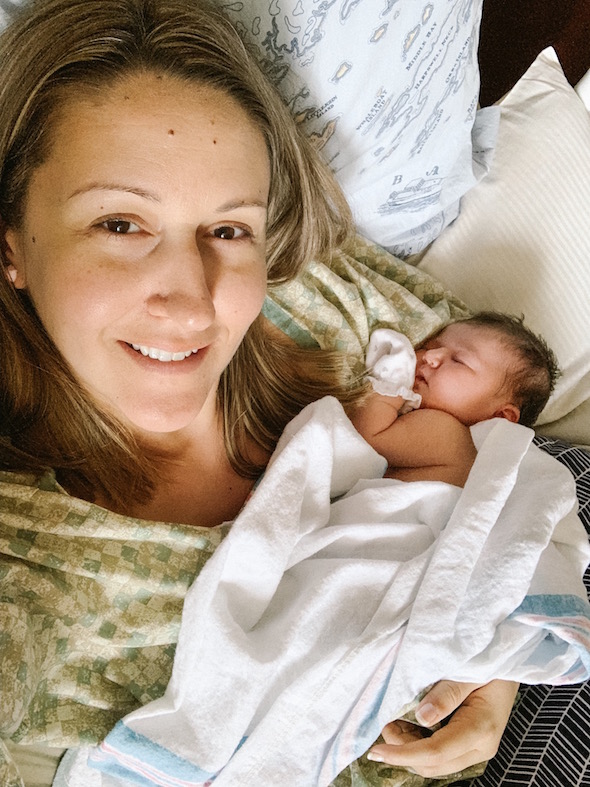 Day 2 Snuggles with Mama | Pepper's Birth Story via ThinkingCloset.com