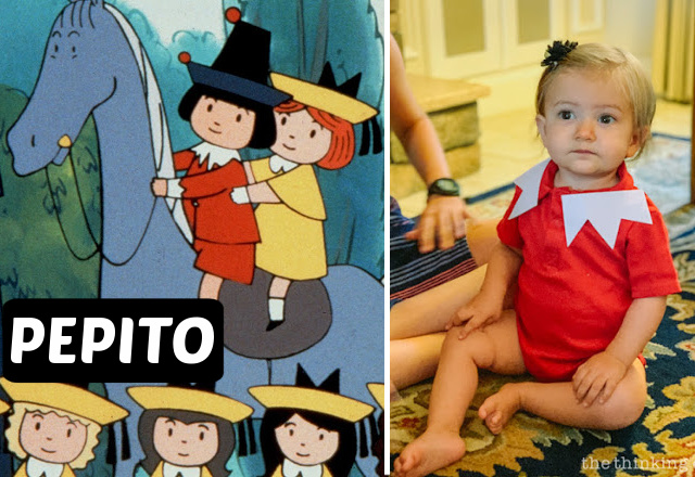 Our daughter Pepper dressed up as her nickname-sake, Pepito, minus "The Bad Hat!" | How to host a "Madeline In Paris"-themed 4th birthday party at home with creative DIY party activities, French decor, and costumes inspired by the classic Madeline children's books via ThinkingCloset.com