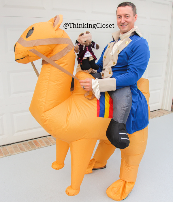 "Pardon me, are you Aaron Purr, Sir" - Alexander Camelton | "HamilPUNS" Family Punny Halloween Costumes & Hamilton Musical Parody Videos! We were "not throwing away our shot" at Hamilton Musical inspired costumes for our 9th Annual Lanker Family Punny Halloween. Get ready to meet Alexander Camelton, Aaron Purr (sir), Angelicat, Owliza, and Piggy, too... The Schuyler Sisters! A HamilTON of fun for the whole pun-loving, musical-theatre-obsessed family! via thinkingcloset.com