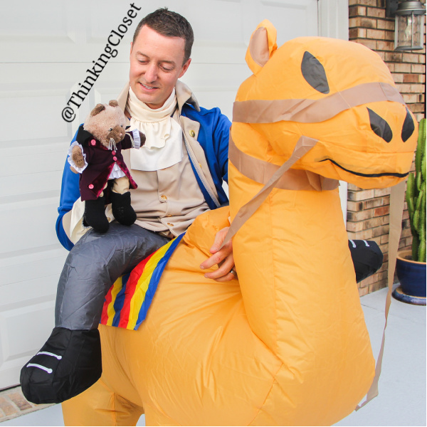 "Pardon me, are you Aaron Purr, Sir" - Alexander Camelton | "HamilPUNS" Family Punny Halloween Costumes & Hamilton Musical Parody Videos! We were "not throwing away our shot" at Hamilton Musical inspired costumes for our 9th Annual Lanker Family Punny Halloween. Get ready to meet Alexander Camelton, Aaron Purr (sir), Angelicat, Owliza, and Piggy, too... The Schuyler Sisters! A HamilTON of fun for the whole pun-loving, musical-theatre-obsessed family! via thinkingcloset.com