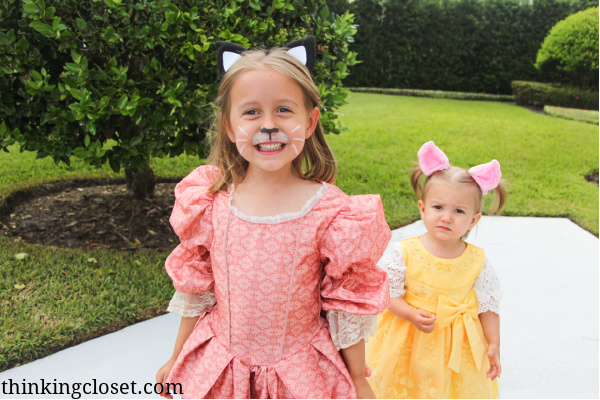 Angelicat Schuyler...and Piggy! The Schuyler Sisters... with a punny cat and piglet twist! | "HamilPUNS" Family Punny Halloween Costumes & Hamilton Musical Parody Videos! We were "not throwing away our shot" at Hamilton Musical inspired costumes for our 9th Annual Lanker Family Punny Halloween. Get ready to meet Alexander Camelton, Aaron Purr (sir), Angelicat, Owliza, and Piggy, too... The Schuyler Sisters! A HamilTON of fun for the whole pun-loving, musical-theatre-obsessed family! via thinkingcloset.com