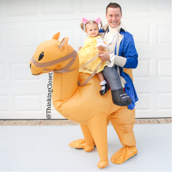 Piggy's First Camel Ride! | "HamilPUNS" Family Punny Halloween Costumes & Hamilton Musical Parody Videos! We were "not throwing away our shot" at Hamilton Musical inspired costumes for our 9th Annual Lanker Family Punny Halloween. Get ready to meet Alexander Camelton, Aaron Purr (sir), Angelicat, Owliza, and Piggy, too... The Schuyler Sisters! A HamilTON of fun for the whole pun-loving, musical-theatre-obsessed family! via thinkingcloset.com