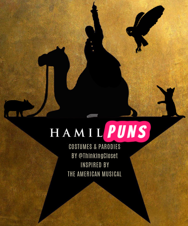 "HamilPUNS"... plus clever costumes from all 9 years of Lanker Family Punny Halloween Costume History. Most epic and hilarious family costume round-up ever (especially for lovers of visual humor and dad jokes and all the puns) via thinkingcloset.com