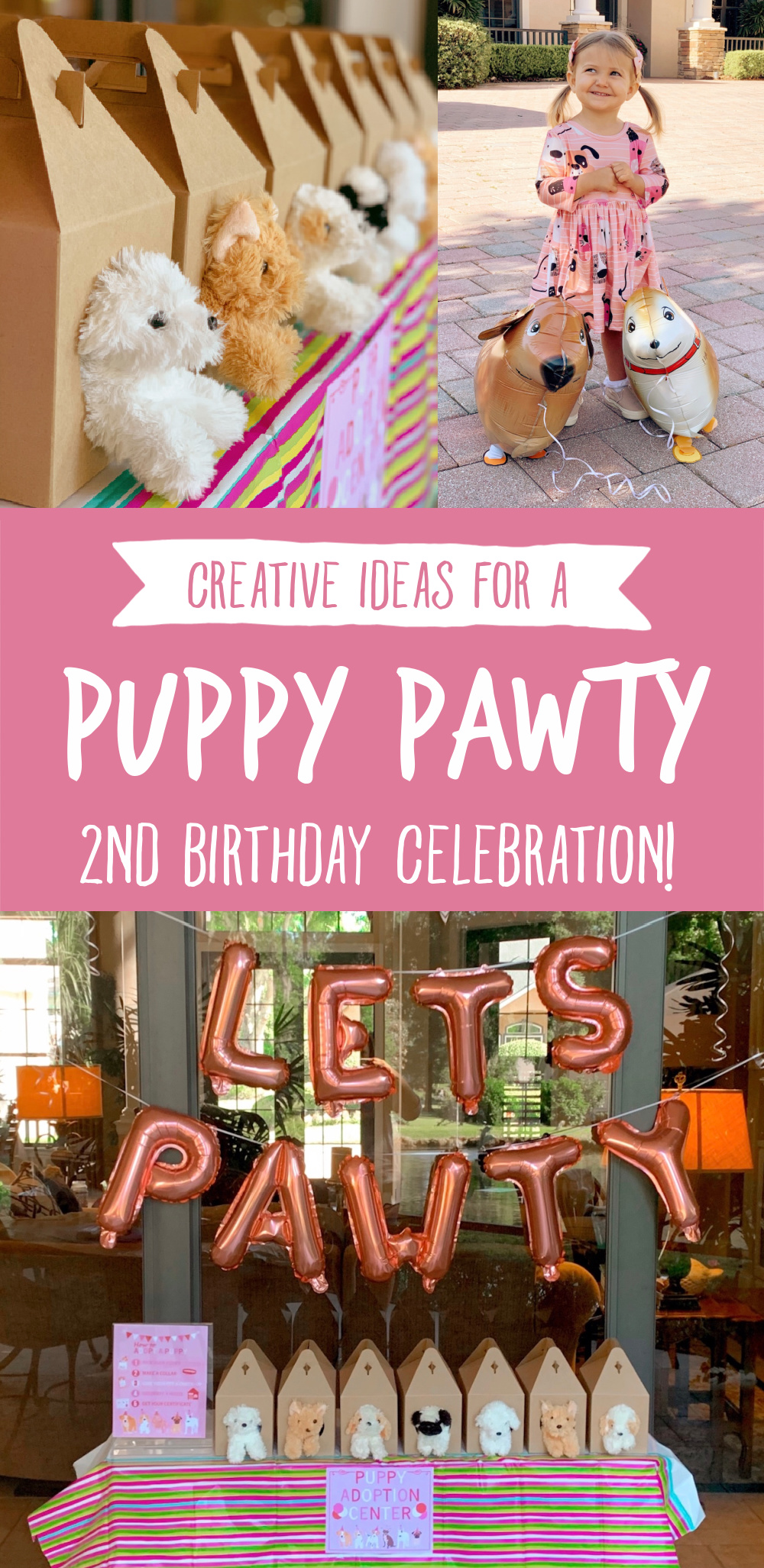 Puppy Pawty" Themed Girl's 2nd Birthday Party Ideas - the thinking closet