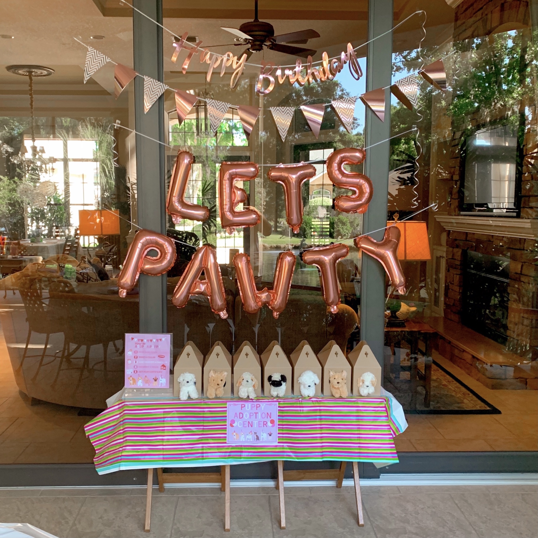 Pepper's 2nd Birthday "Puppy Paw-ty!" Creative party ideas via thinkingcloset.com - How to host a puppy-themed pawty with an adopt a puppy activity fun for all ages!