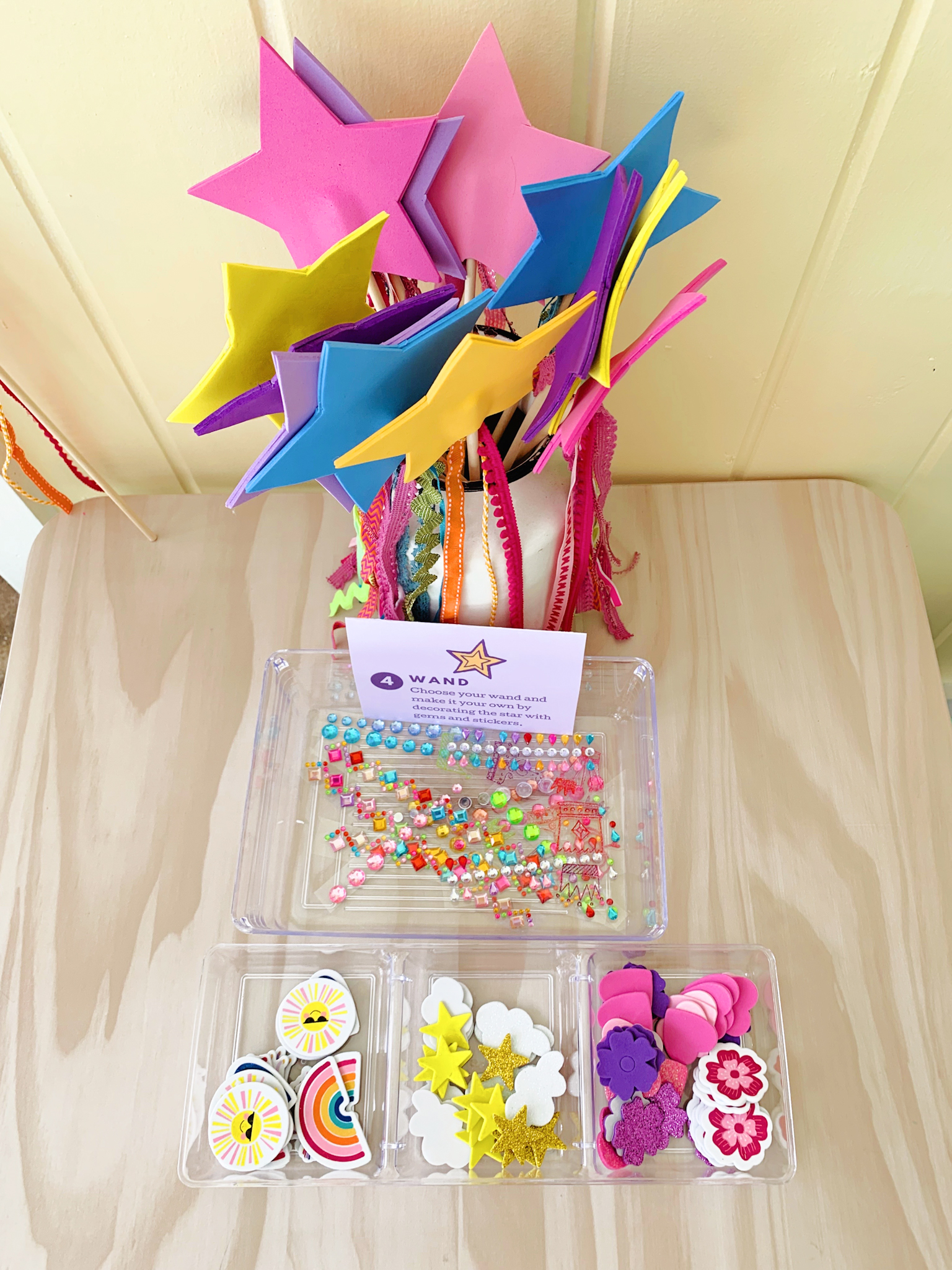 Juniper's "Princesses & Knights" 5th Birthday Pool Party & Royal Golden Birthday Celebration | Creative ideas including a punny invitation, DIY castle backdrop, a golden birthday banner, creative activities for kids of all ages & party favors galore! via thinkingcloset.com