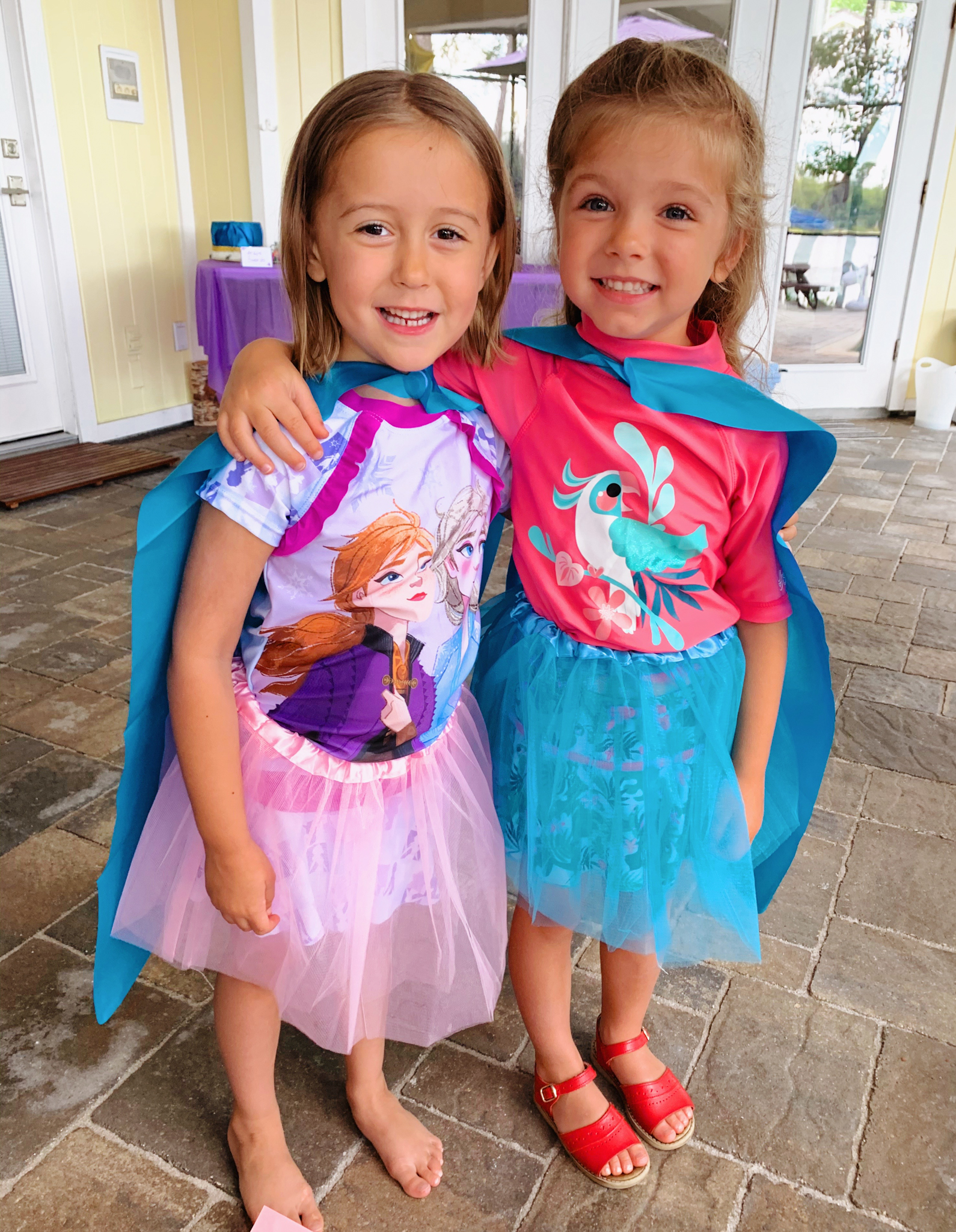 Juniper's "Princesses & Knights" 5th Birthday Pool Party & Royal Golden Birthday Celebration | Creative ideas including a punny invitation, DIY castle backdrop, a golden birthday banner, creative activities for kids of all ages & party favors galore! via thinkingcloset.com