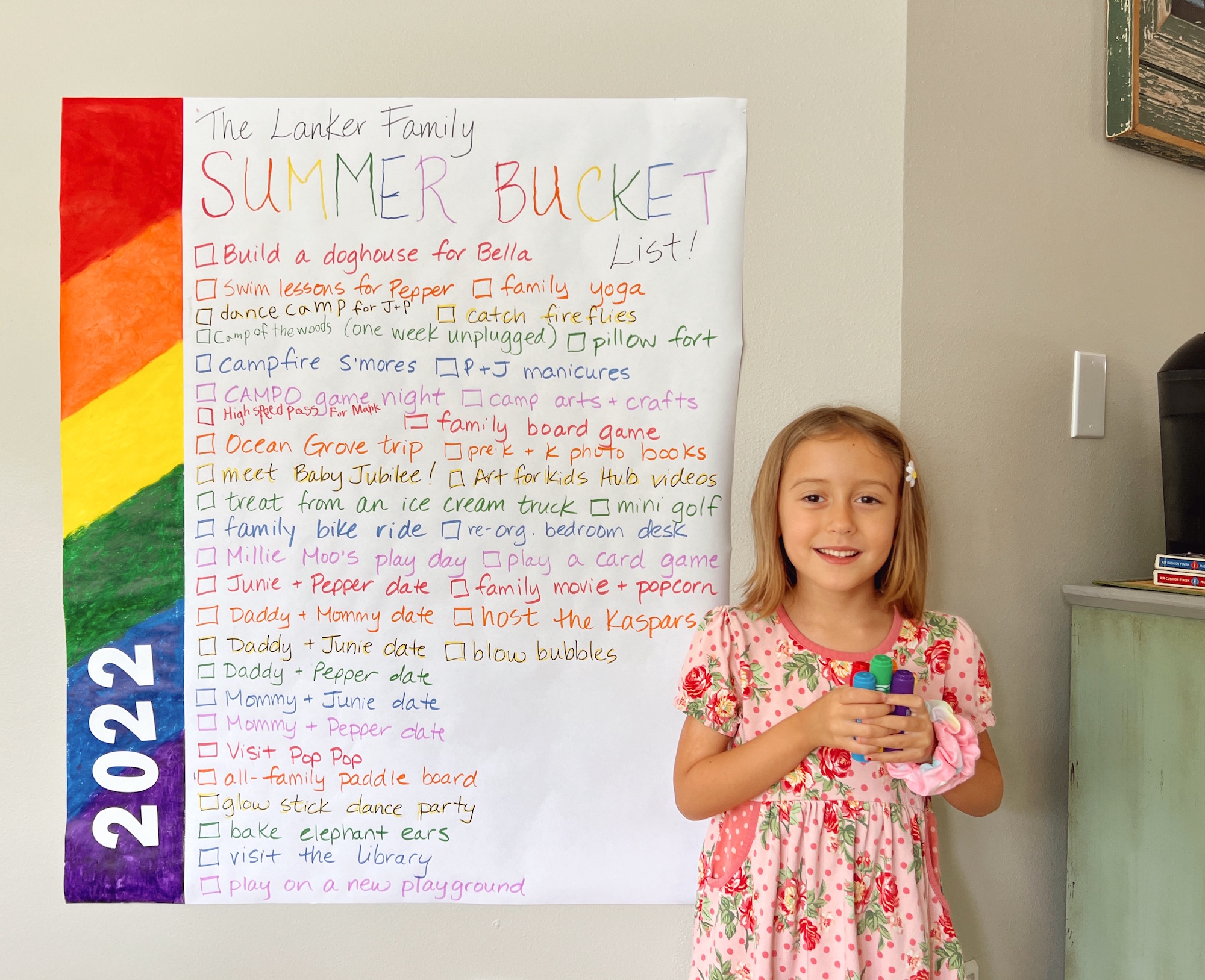 How to start a fun family tradition of creating a summer bucket list. Glean inspiration from our lists with 80 unique family activities ideas. Get ready for a summer full of memory-making & quality time together! via thinkingcloset.com