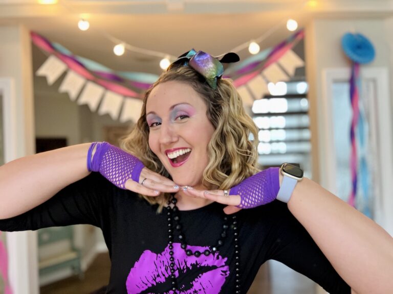 Lauren's 1980s Themed 40th Birthday Karaoke Party | Turns out that turning 40 can be totally tubular! Hop over to ThinkingCloset.com for the 411 on this bodacious birthday bash to remember!
